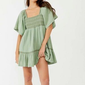 Free People Easy to love bubble mini dress XL